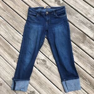 Kut from the Kloth Cuffed Capri Jeans in Dark Wash